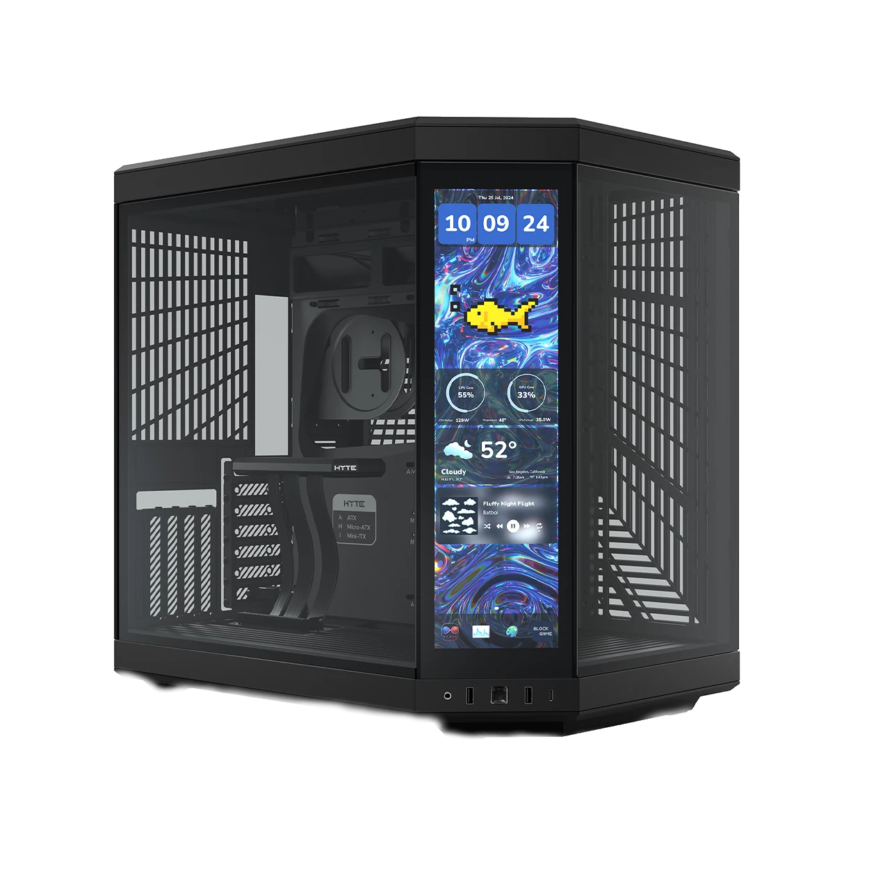 Hyte Y70 Touch Infinite (7x Phanteks D30-120 ARGB ventilator)